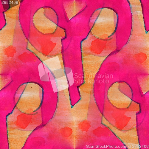Image of ancient pink, brown ornament drawing usa colorful pattern water