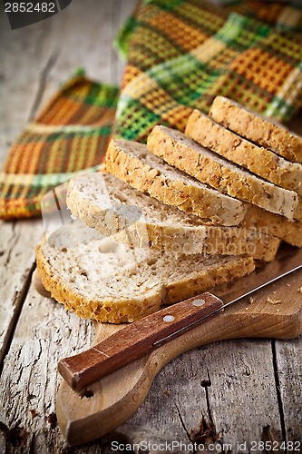 Image of  fresh bread slices 