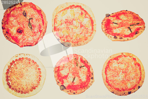 Image of Retro look Pizza isolated