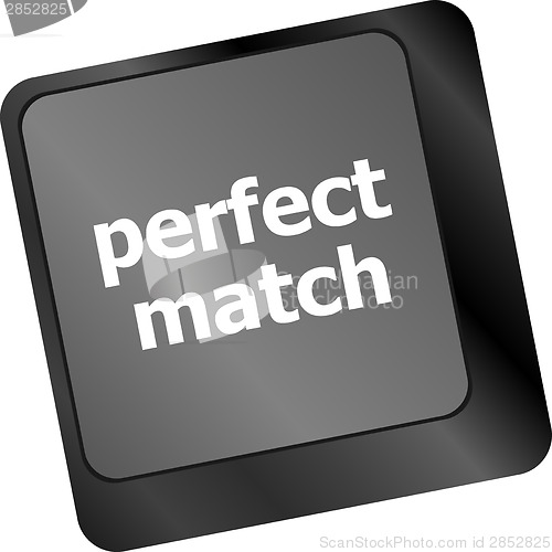 Image of perfect match, keyboard with computer key button