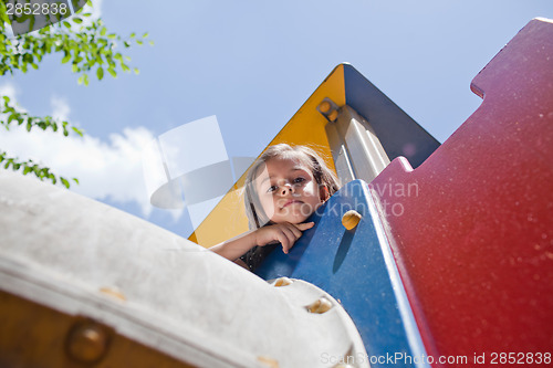 Image of Little girl on playground