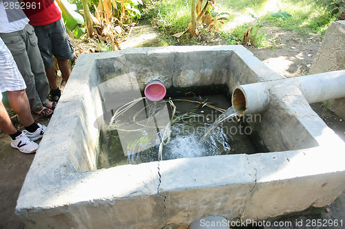 Image of Water supply on date palm plantation in Tozeur