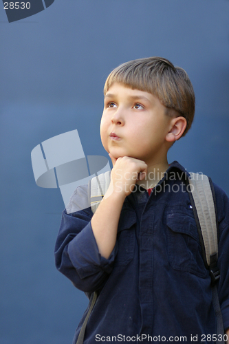 Image of School Boywith Backpack