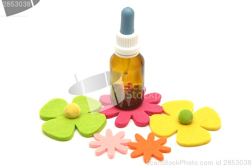 Image of Bach flower remedies and felt decoration