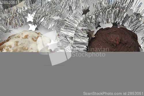 Image of Detailed and colorful image of black and white gingerbread