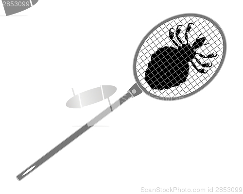 Image of The illustration of a gray louse swatter