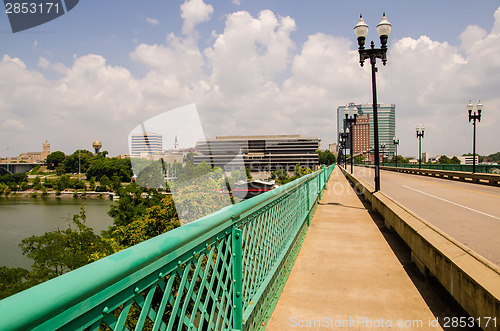 Image of Views of Knoxville Tennessee downtown on sunny day