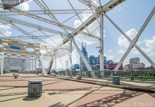 Image of Pedestrian bridge in downtown of Nashville, Tennessee