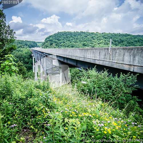 Image of highway runs through mountains of west virginia