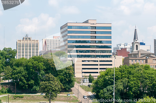 Image of Views of Knoxville Tennessee downtown on sunny day