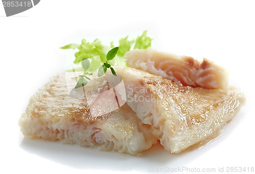 Image of fried pangasius fish fillet pieces