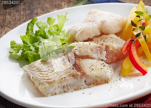 Image of fried pangasius fish fillet pieces
