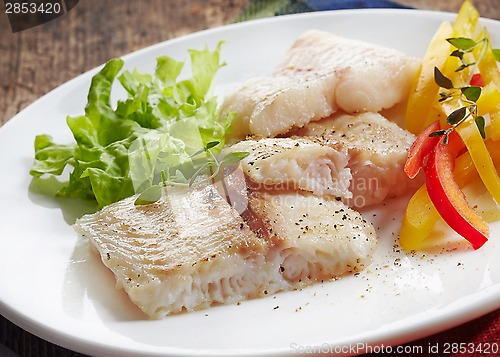 Image of fried pangasius fish fillet pieces