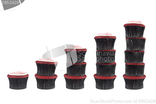 Image of Different stacks of muffins