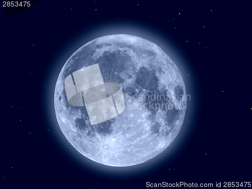 Image of Moon and stars