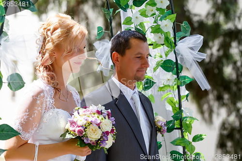 Image of beautiful young wedding couple