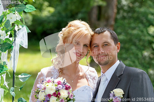 Image of beautiful young wedding couple