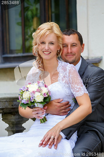 Image of beautiful young wedding couple