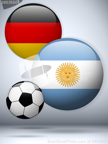 Image of Argentina versus Germany Flag Soccer Game