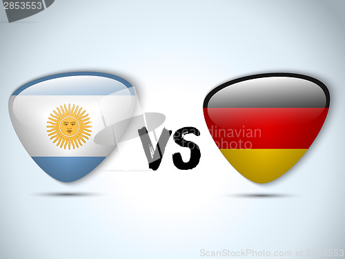 Image of Argentina versus Germany Flag Soccer Game