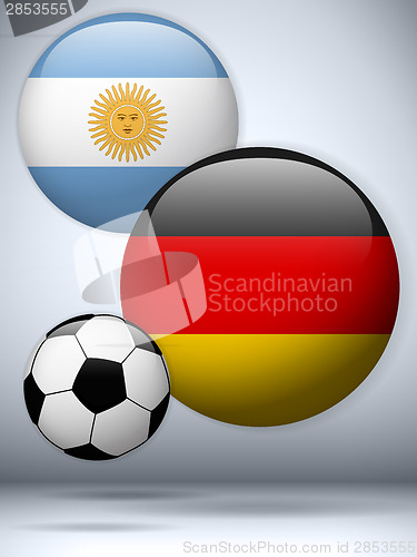 Image of Argentina versus Germany Flag Soccer Game