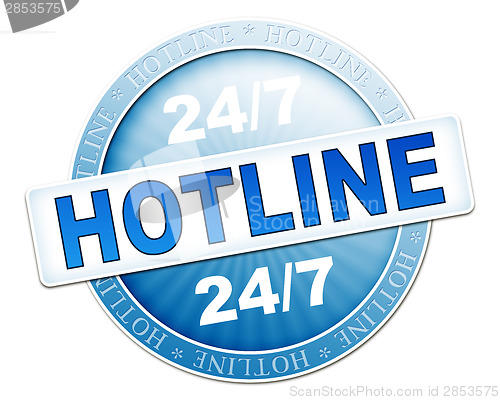 Image of hotline button blue