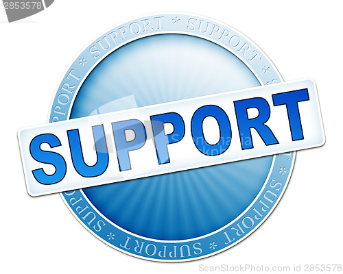 Image of support button blue
