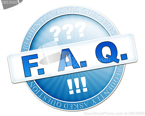 Image of faq button blue