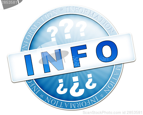 Image of info button blue