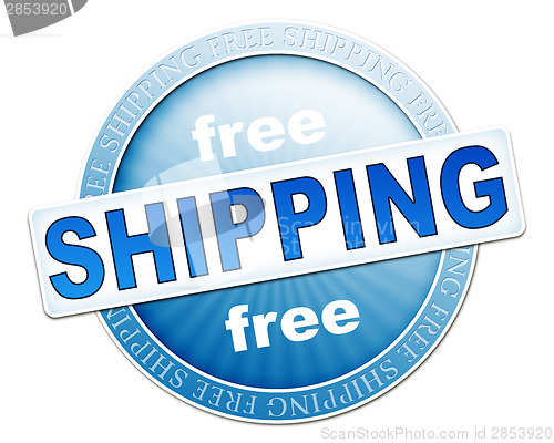 Image of free shipping button blue