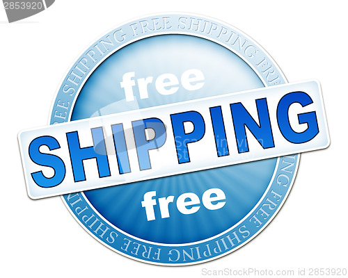Image of free shipping button blue