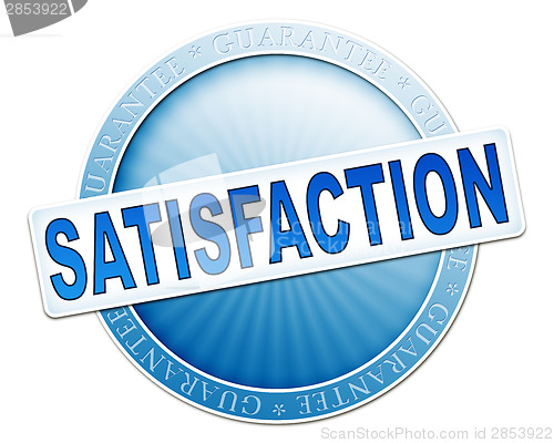 Image of satisfaction button blue