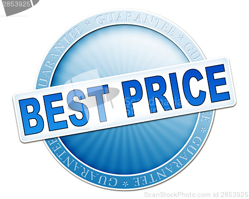 Image of best price button blue