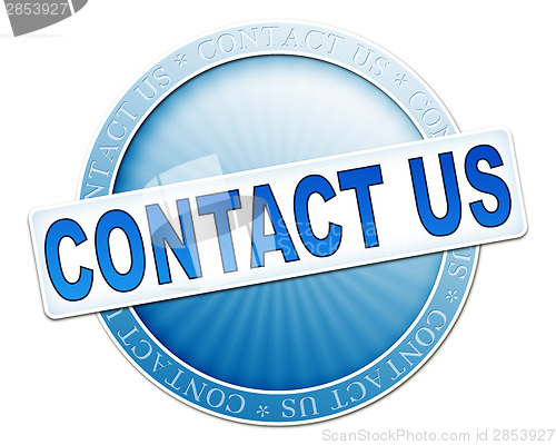 Image of contact us button blue