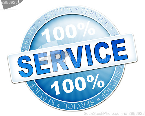 Image of service button blue