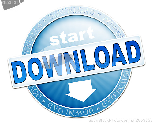 Image of download button blue