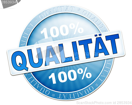 Image of quality button blue
