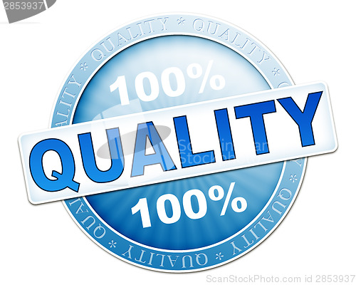 Image of quality button blue