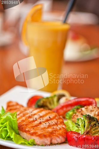 Image of salmon steak
