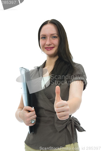 Image of business woman and laptop