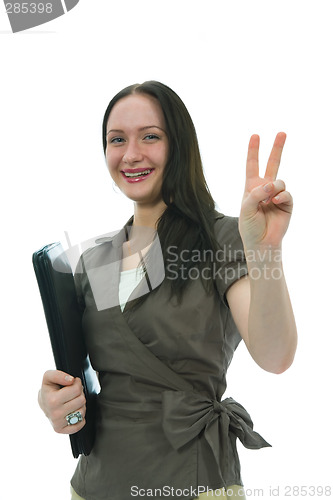 Image of business woman and laptop
