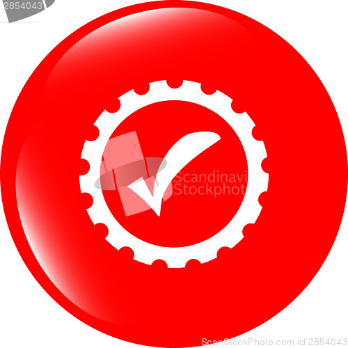 Image of informatic protection shield icon, web button isolated on white