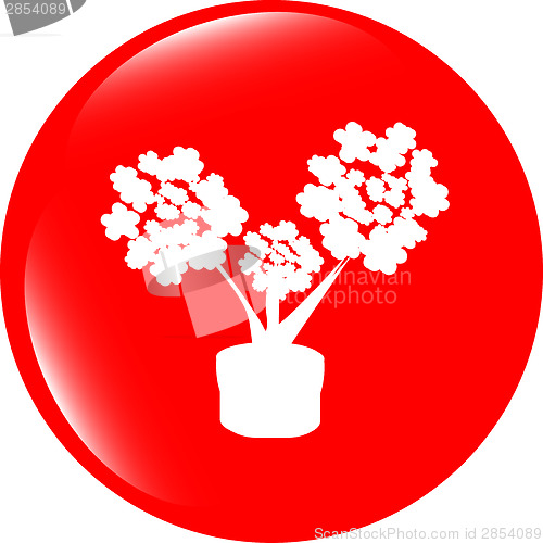 Image of flowers icon button app web