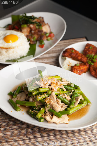 Image of Chicken and Asparagus Thai Dishes