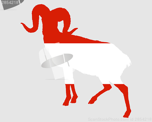 Image of Flag of Austria with ram