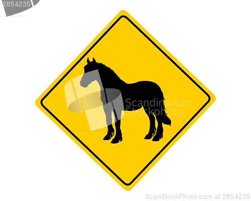 Image of Horse warning sign