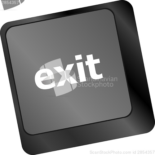Image of computer keyboard keys with exit button