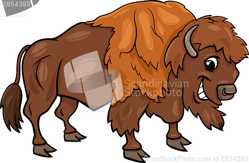 Image of bison american buffalo cartoon illustration