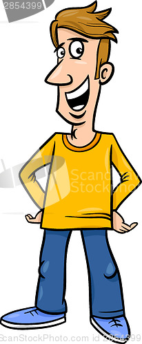 Image of cheerful man cartoon illustration