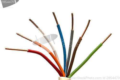 Image of colorful electrical wires